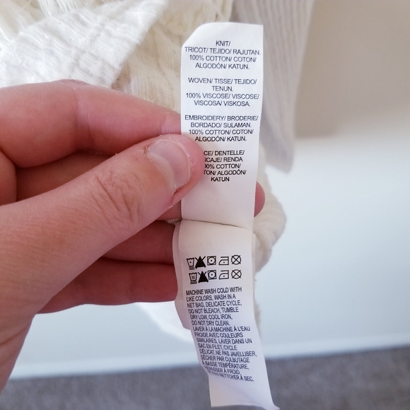 Lucky Brand Cream Boho Peasant Top - Picture 6 of 6